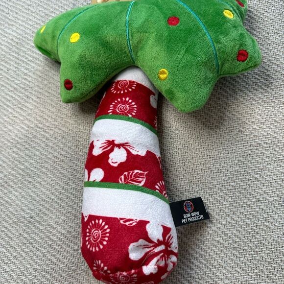 Deck The Palms Tree Dog Toy NWT Holiday Christmas Gift Coastal Red Puppy - Picture 4 of 7